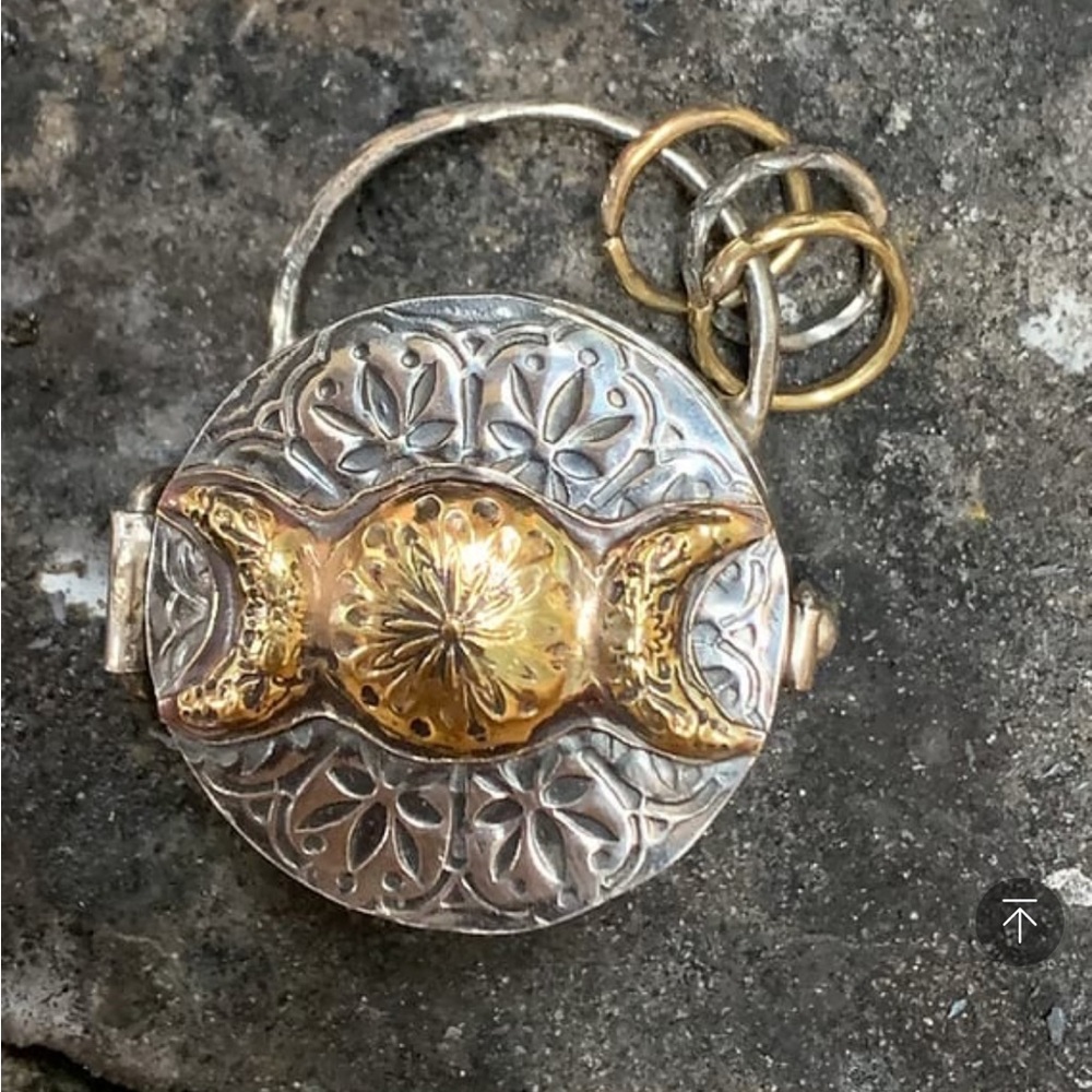 Silver and Gold Women's Jewelry Pendant